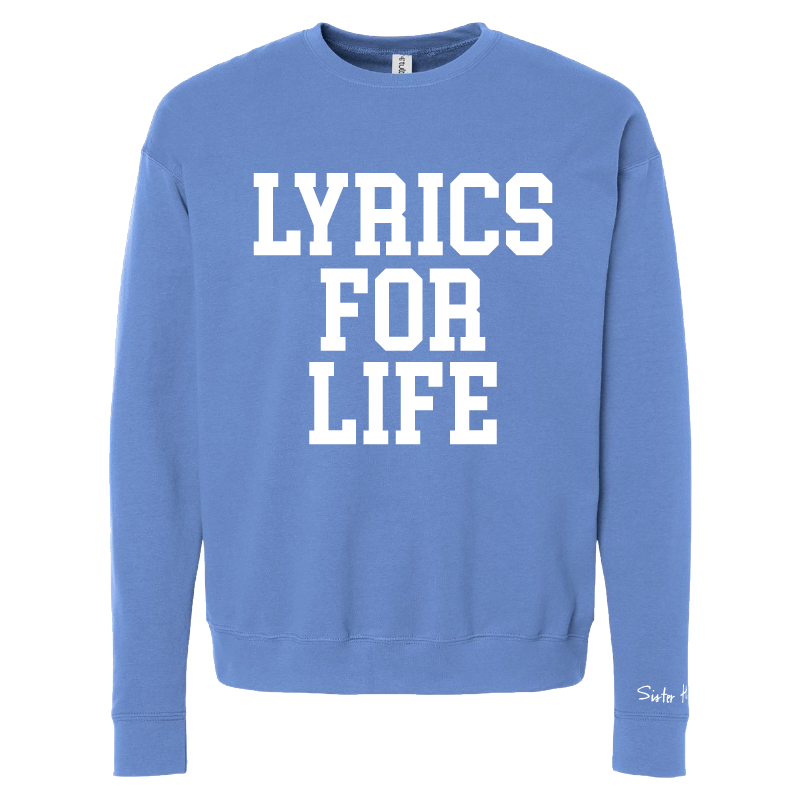 Lyrics for Life Collegiate Crewneck